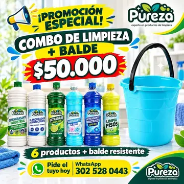 Combo de limpieza + balde Pureza