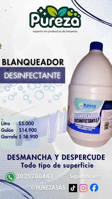 Blanqueador desinfectante Pureza