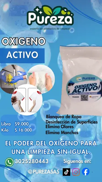 Oxígeno activo Pureza