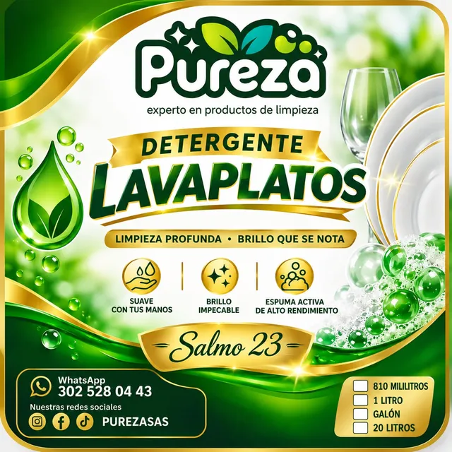 Detergente lavaplatos Pureza