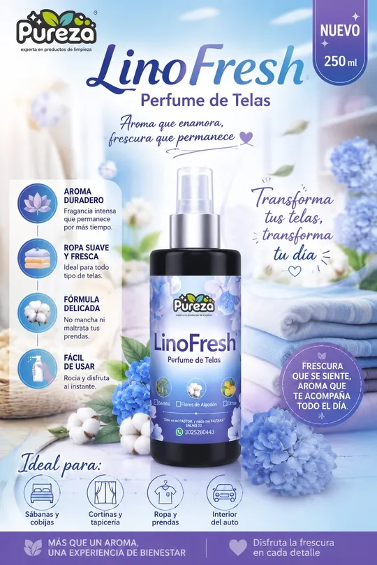 LinoFresh perfume de telas — presentación